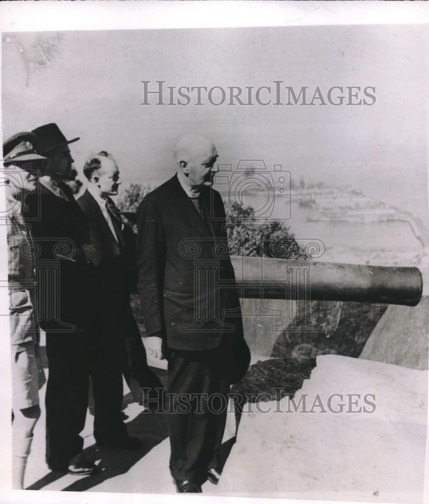 1943 Dr. Cyril Garbett, Archbishop of York Looks in Gibralter - Historic Images