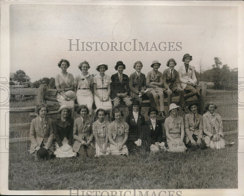 1935 Members of Junior Horse Show Committee at Cedar Valley-Historic Images
