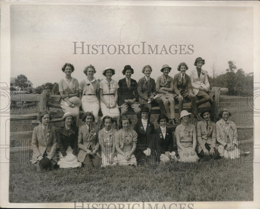 1935 Members of Junior Horse Show Committee at Cedar Valley-Historic Images