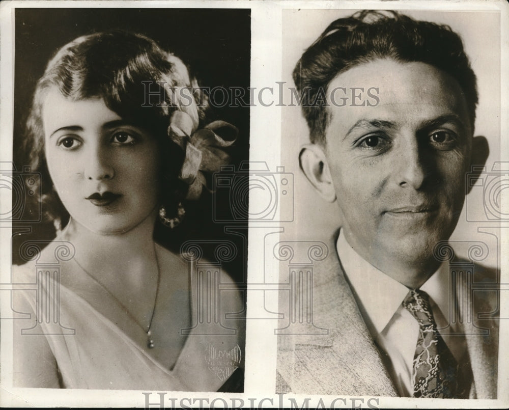 1932 Press Photo Señorita Marie Eulalia Malpico of Vera Cruz and prof. A.A. Loya - Historic Images