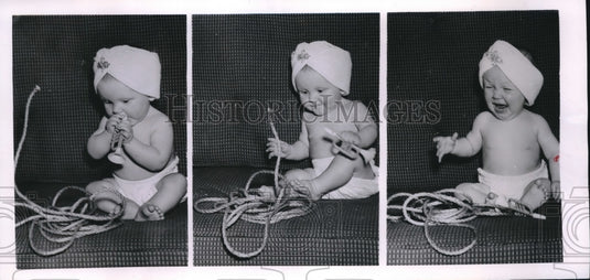1955 Press Photo John Harris nine month old baby - Historic Images