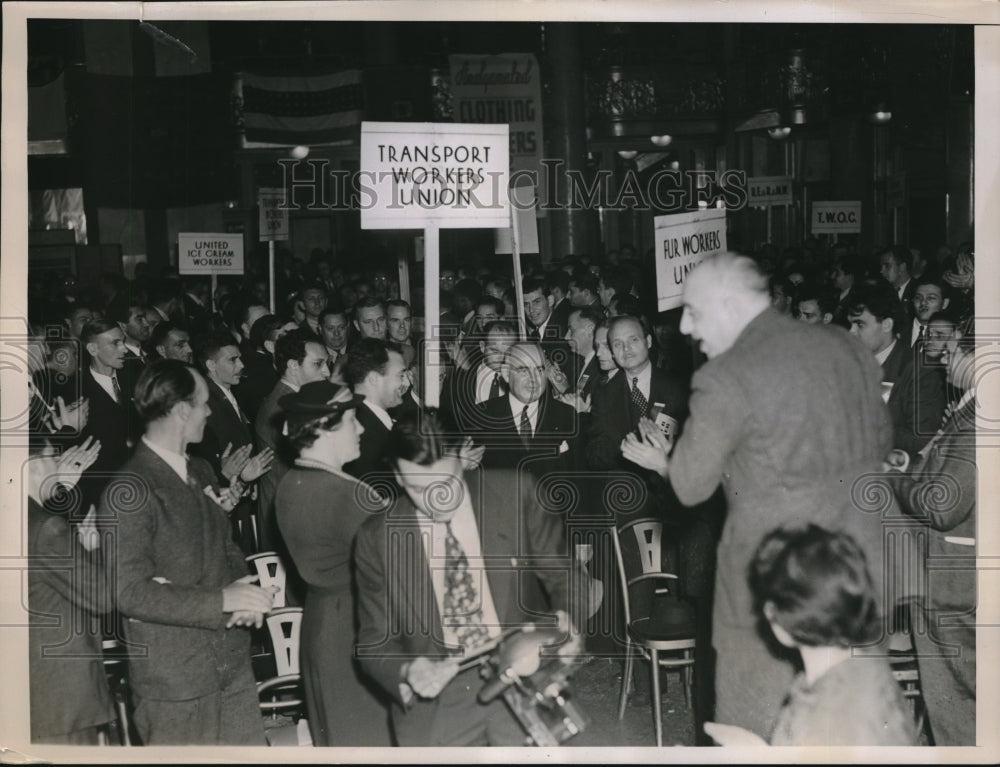 1938 New York Delegates Cheer Gov Herbert Lehman - Historic Images