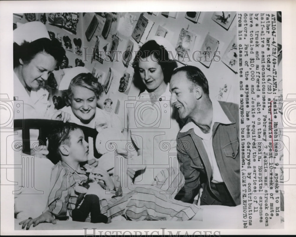 1949 9 Year Old Jackie Hutchinson Speaks With Father For 1st Time - Historic Images