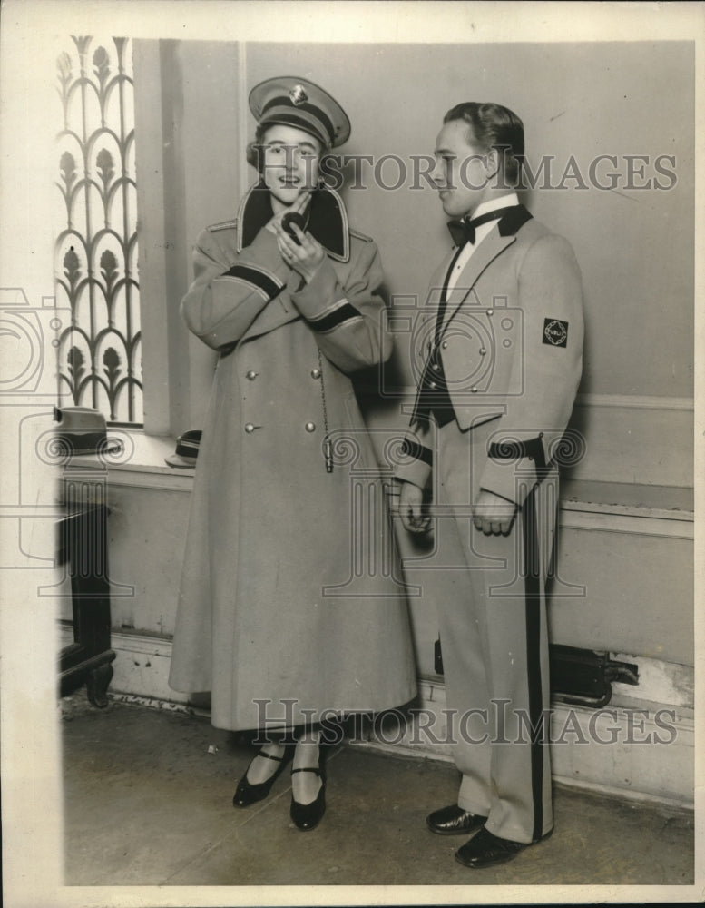 1928 Press Photo Natalie Watts, Capt. George Shiver, TSUDA College - Historic Images