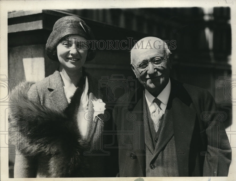 1940 Press Photo adolph Lewison visits Pres. Hoover with his daughter - Historic Images