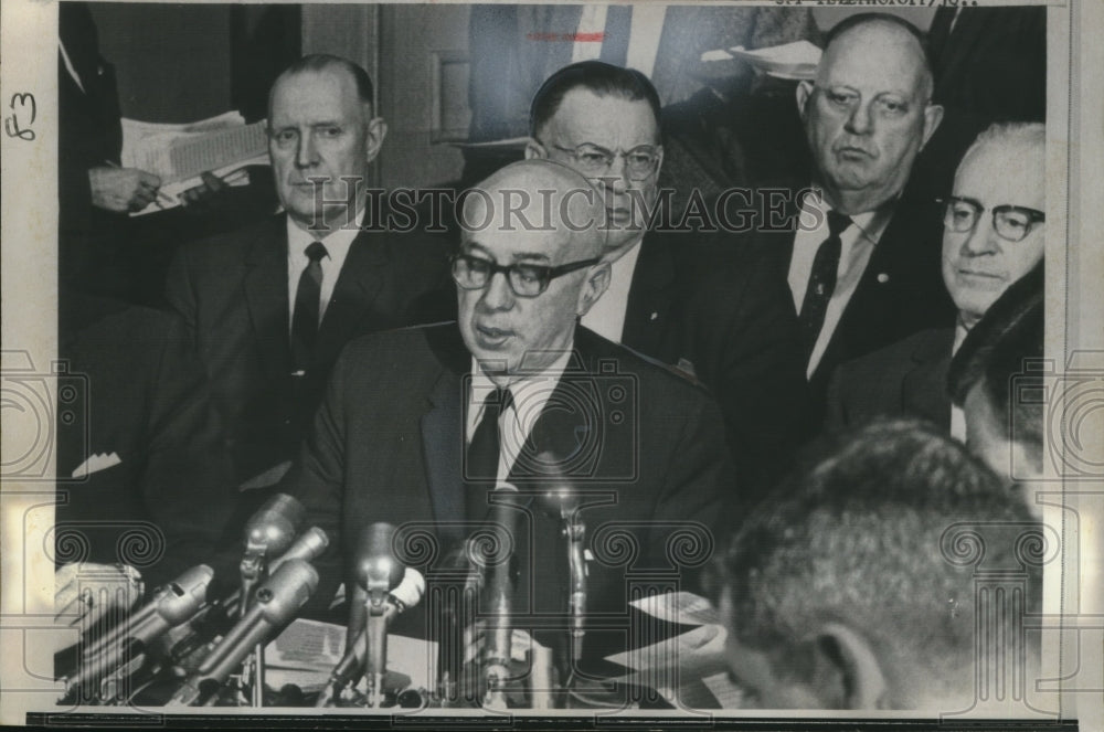 1964 CIO Railway Employees Dept President Michael Fox at News Confer - Historic Images