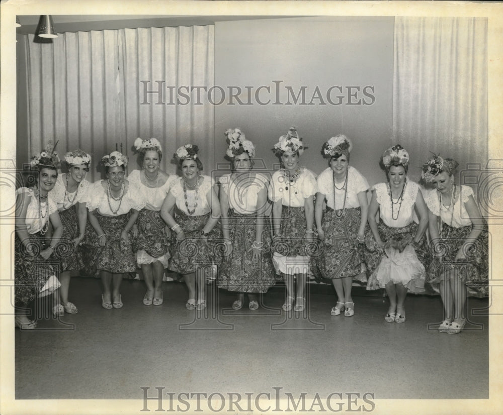 1957 Press Photo Brecksvill Moms Embarass Kids By Dressing Up Like Dancers - Historic Images