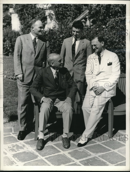 1936 Press Photo Comissioners at Miami Biltmore, William Cane, Walter Donavan - Historic Images