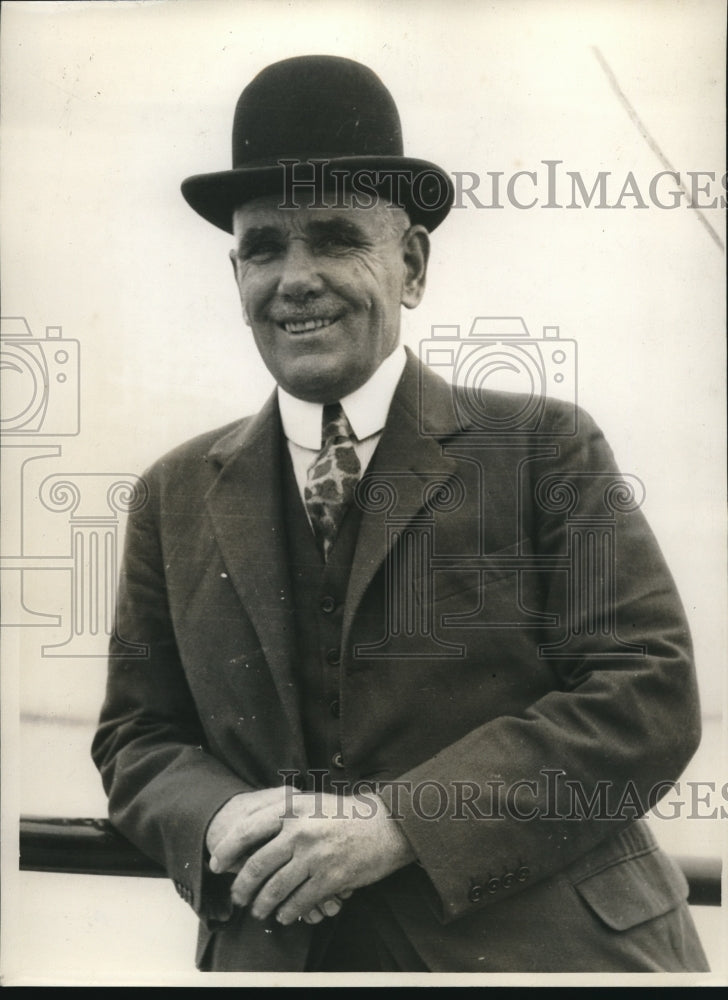 1929 Press Photo Mayor of Auckland New Zealand Sir James Gunson travels US - Historic Images