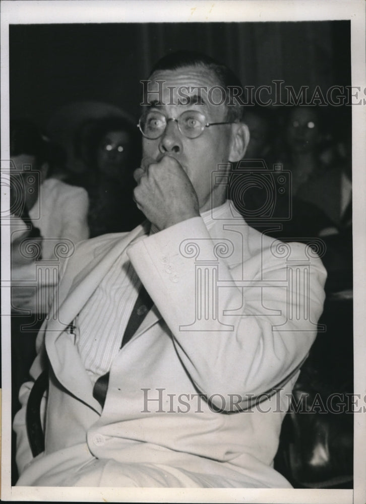 1938 Press Photo Pierce Boyer Republic Steel Exec Admits Company Bribed Cops - Historic Images