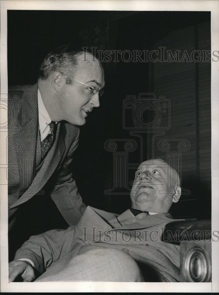 1939 Press Photo James O&#39;Connell And William Woods At Senate Monopoly Hearing - Historic Images