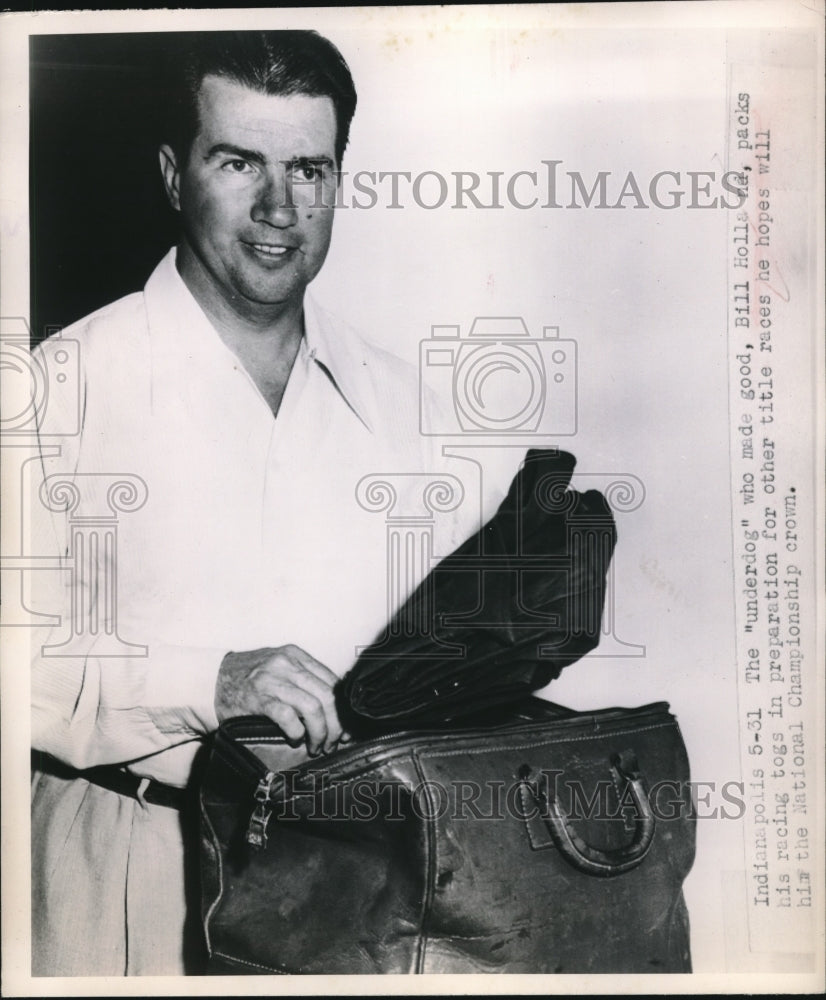 1948 Press Photo Bill Holland hopes he will win National Championship Crown - Historic Images