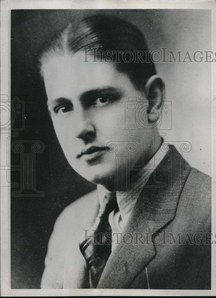 1936 Press Photo Albert Lemkau Missing Compass Illinois Man In Michigan - Historic Images