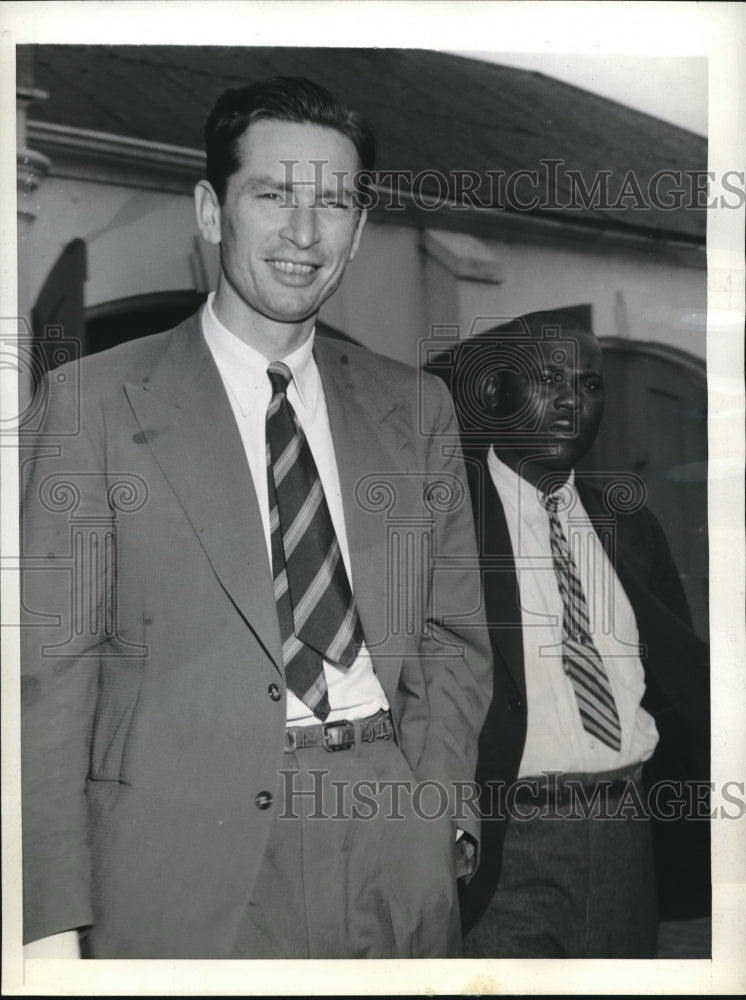 1943 Press Photo Count Alfred de Marigny on Trial for Murder of Father In Law - Historic Images