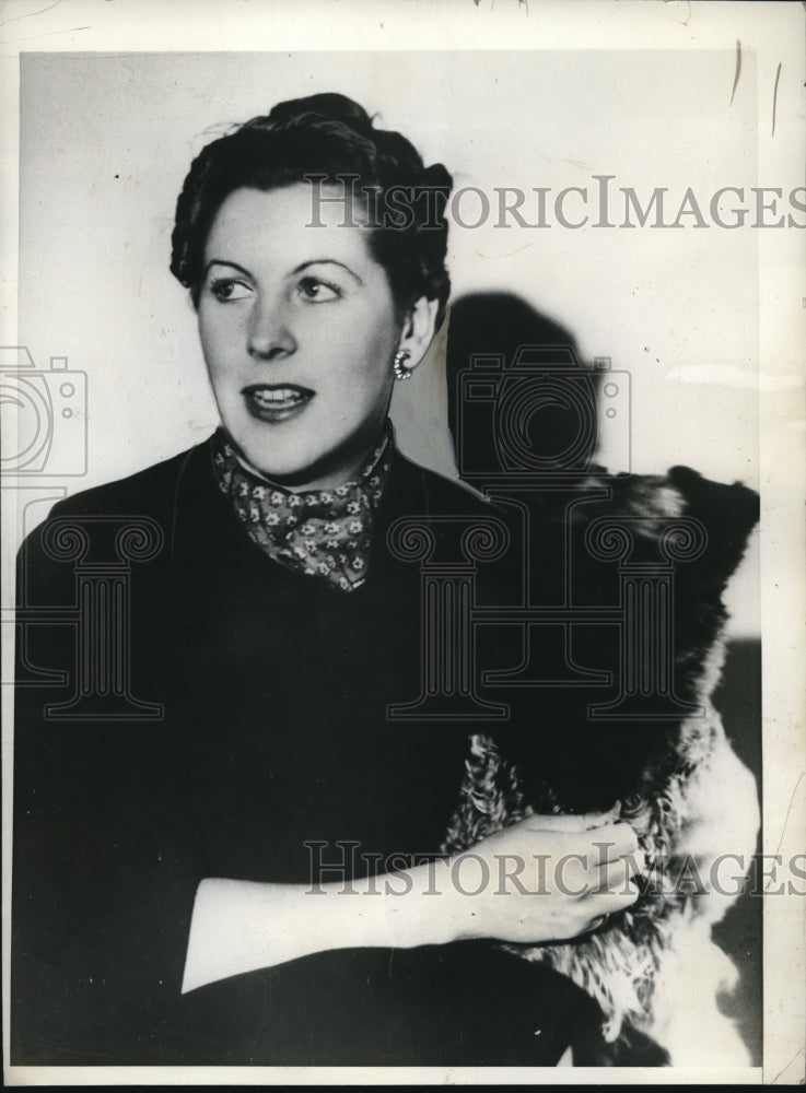 1937 Press Photo Francoise Soulier, Finacee of Lord Ashley of England - Historic Images