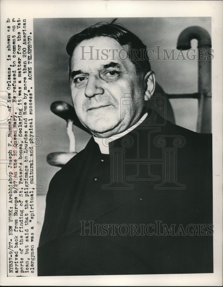 1949 Press Photo Archbishop Joesph F Rummel of New Orleans - Historic Images