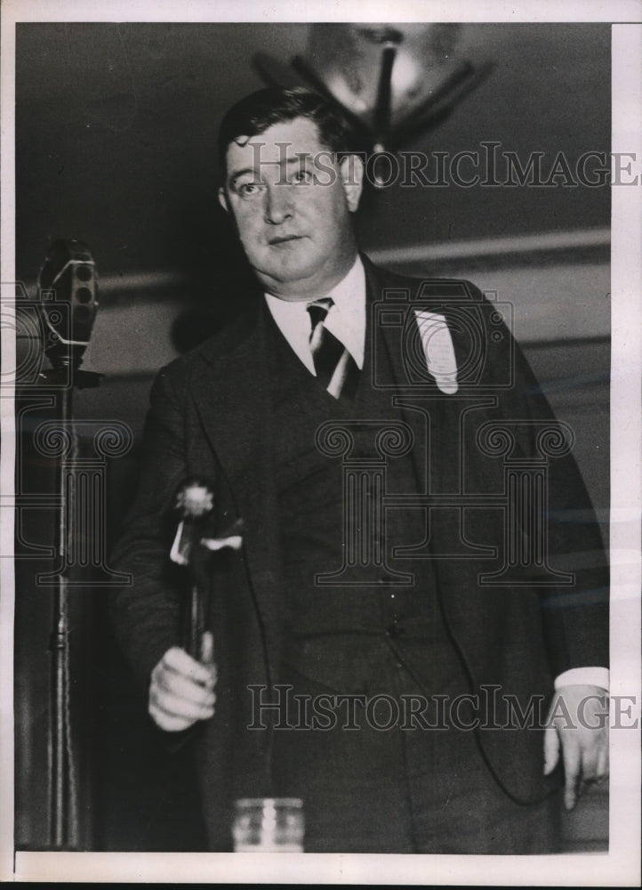 1937 Press Photo A. Steve Nance, Pres. Georgia Federation Labor Opens Conference - Historic Images