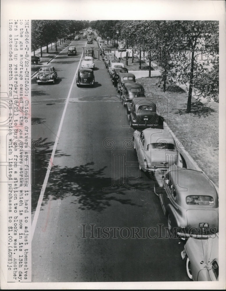 1949 Gas Drivers strike. Chicago Illinois - Historic Images