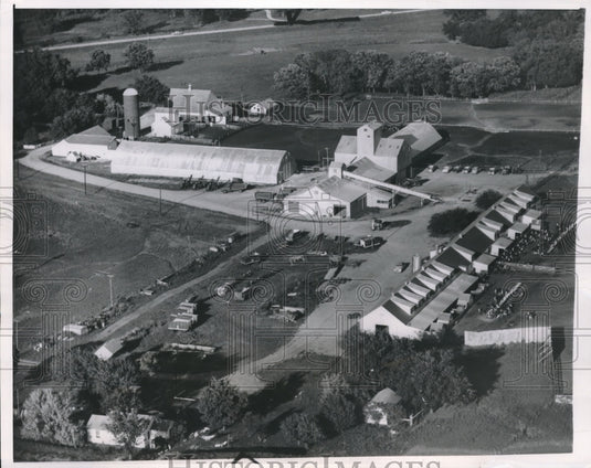 1939 Press Photo Aerial View Of Roswell Garst Farm Russian Khrushchev Visit Site - Historic Images
