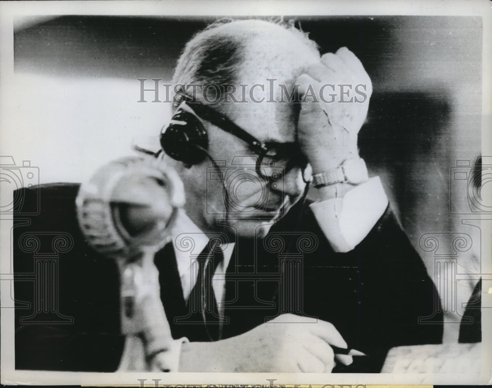 1952 Press Photo Secretary of StateDean Rusk During Meeting of Foreign Ministers - Historic Images