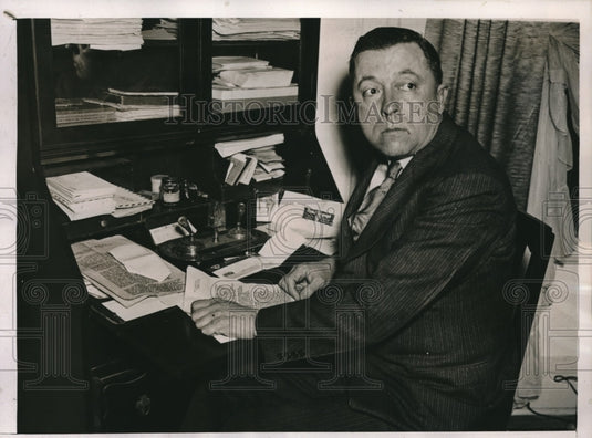 1940 Press Photo NLRB Trial Examiner Mapes Davidson Quit Because Of Communism - Historic Images