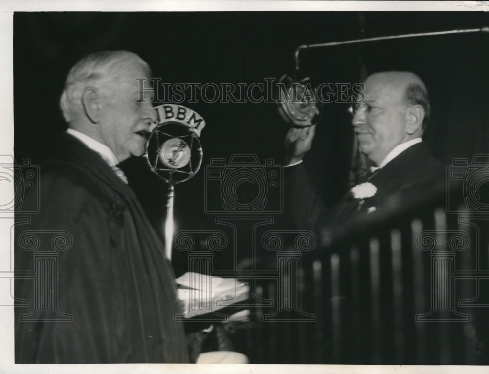 1933 Press Photo Judge Henry Horner Gubenatorial Inauguration In Illinois-Historic Images