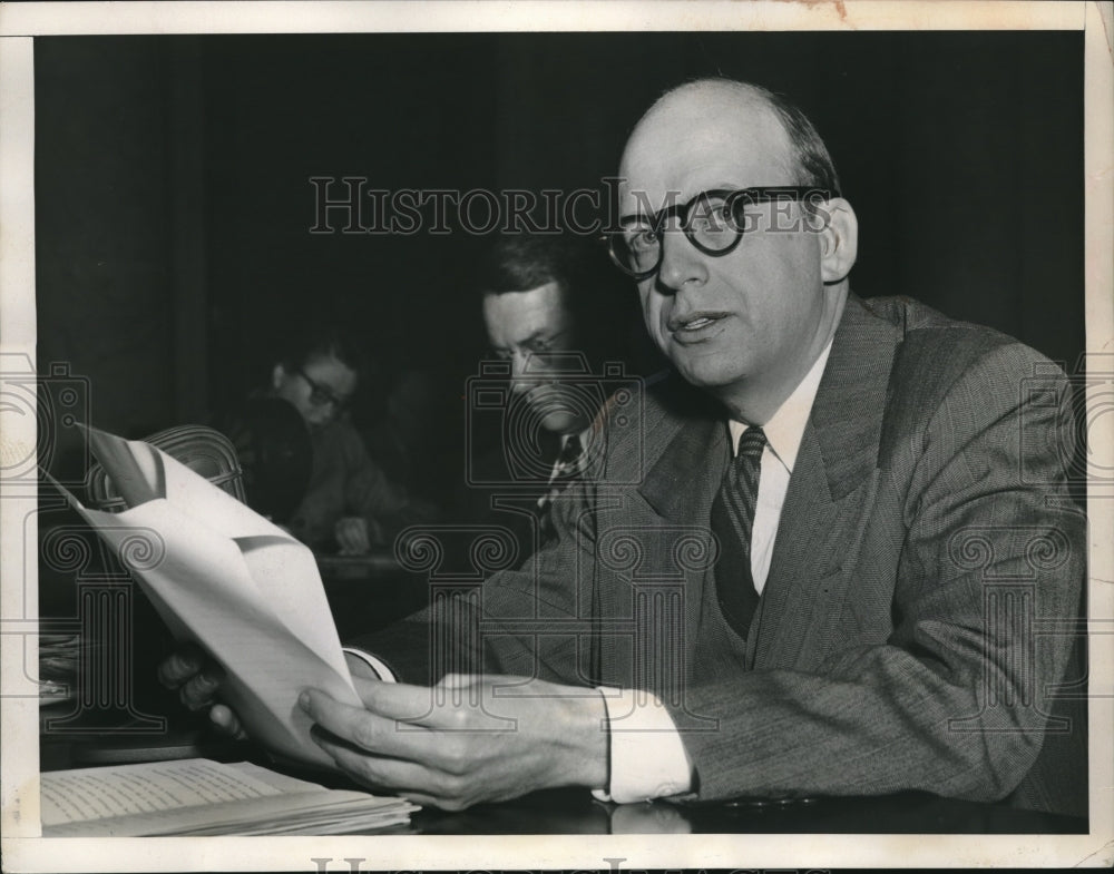 1953 Press Photo Attorney General Herbert Brownell Jr. Testifies Before Senate - Historic Images