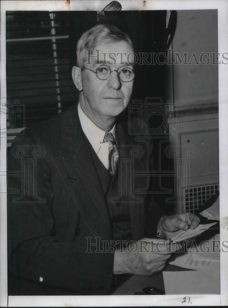 1944 Press Photo William Hassett Presidential Secretary To Franklin Roosevelt - Historic Images