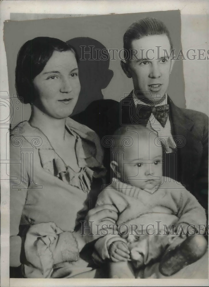 1933 Press Photo George S Nahill Media Pennsylvania Lottery Winning Family Trial - Historic Images