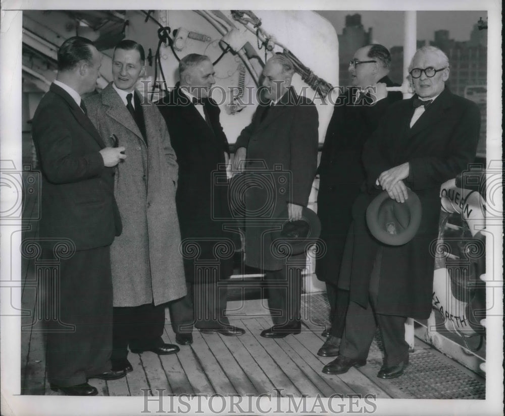 1949 Press Photo British Industrialists and Labor Leaders Arrive in NY for Meeti-Historic Images