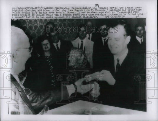 1965 Jean Lecanuet of the french presidential election. - Historic Images