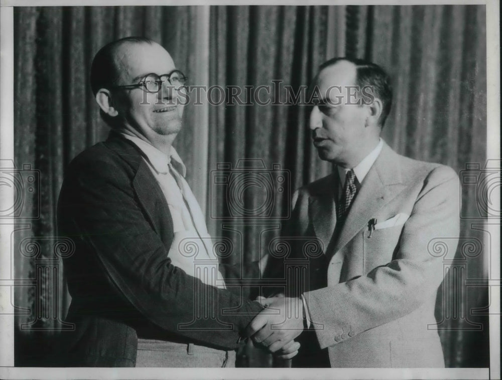 1934 Press Photo WM Gettie and Atty E.E. Noon - Historic Images