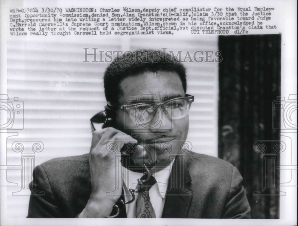 1970 Press Photo Charles Wilson Deputy Chief Conciliator - Historic Images