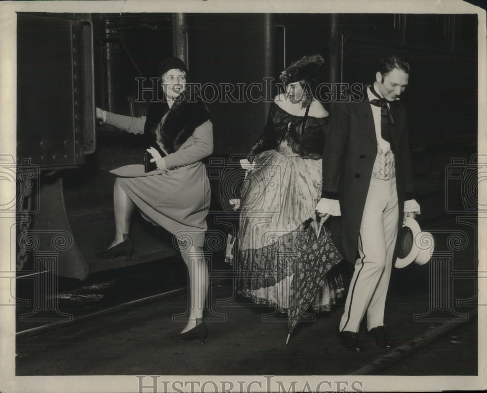 1929 Press Photo New York Central Boys And GIrls IN Commodore Vanderbilt Play-Historic Images