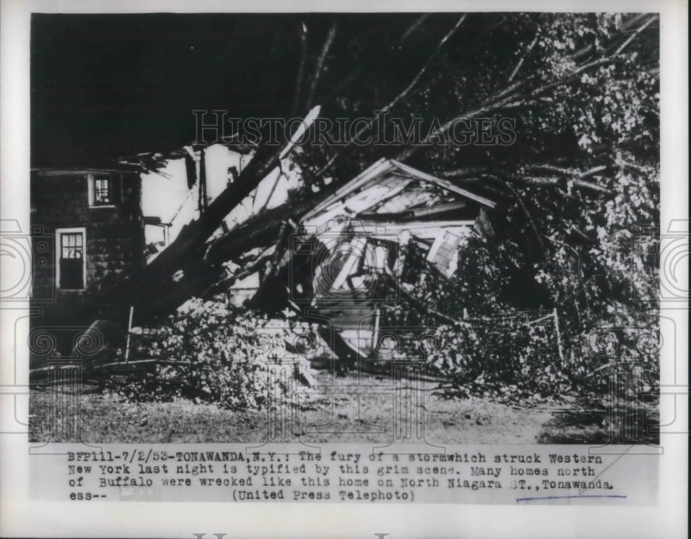 1953 Home Caved In Under Ice And Snow In Tonawanta NY  - Historic Images