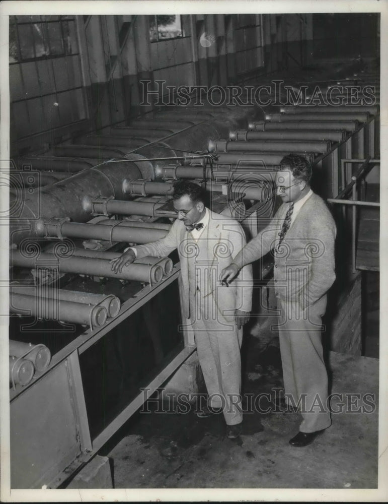 1938 Press Photo Man Made River Scientists Dr Vito Vanonand HF Richards-Historic Images