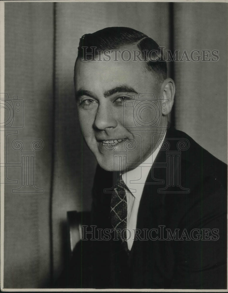 1929 Press Photo Frank Gage Piano Player And Director Saturday Night &quot;Big Show&quot; - Historic Images