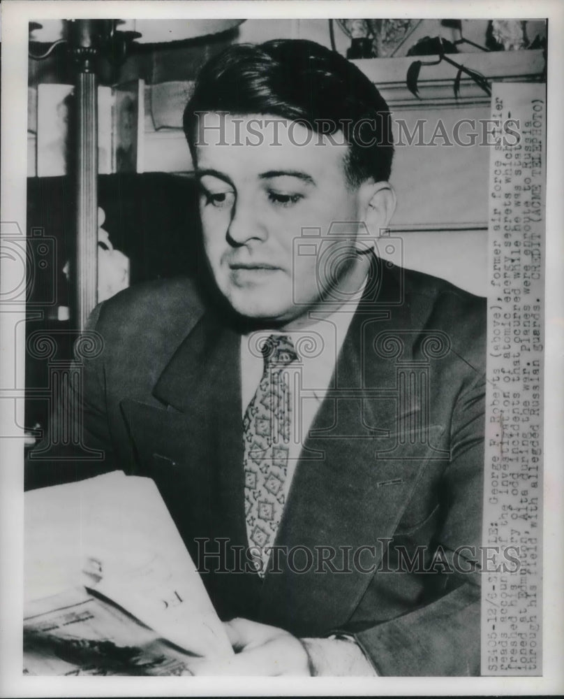 1950 Press Photo George Roberts former air force soldier may be spy - Historic Images