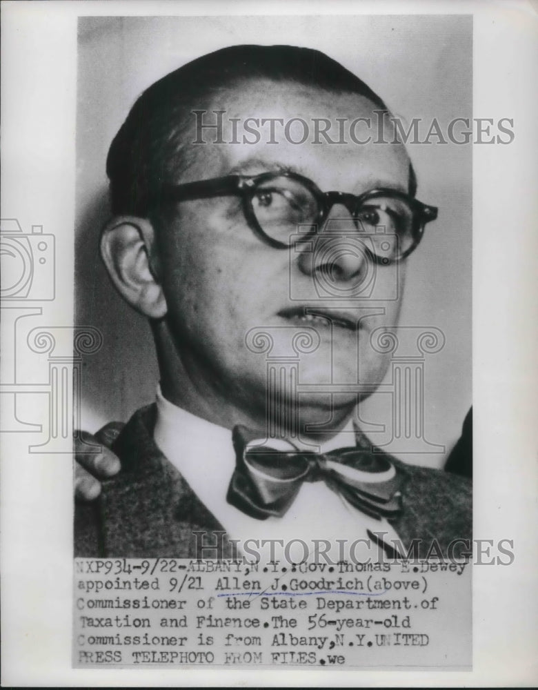 1953 Press Photo Al Goodrich head of taxation - Historic Images