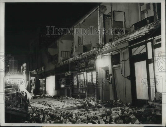 1933 Press Photo Street Scene in Long Beach - Historic Images