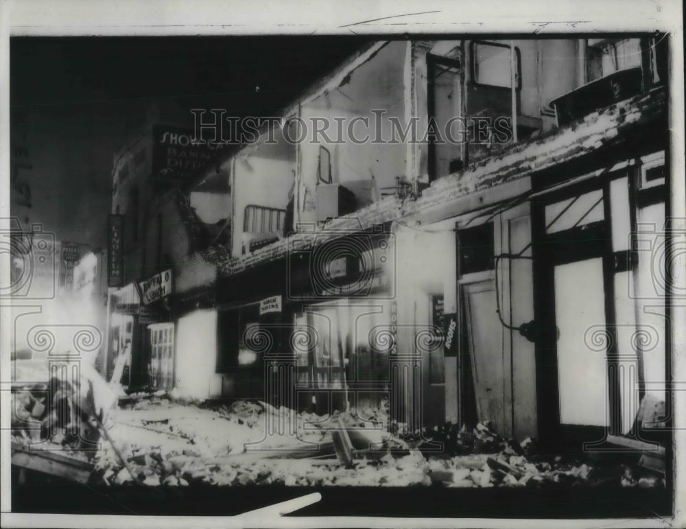 1933 Press Photo Earthquake Heaviest Damage, Long Beach - Historic Images