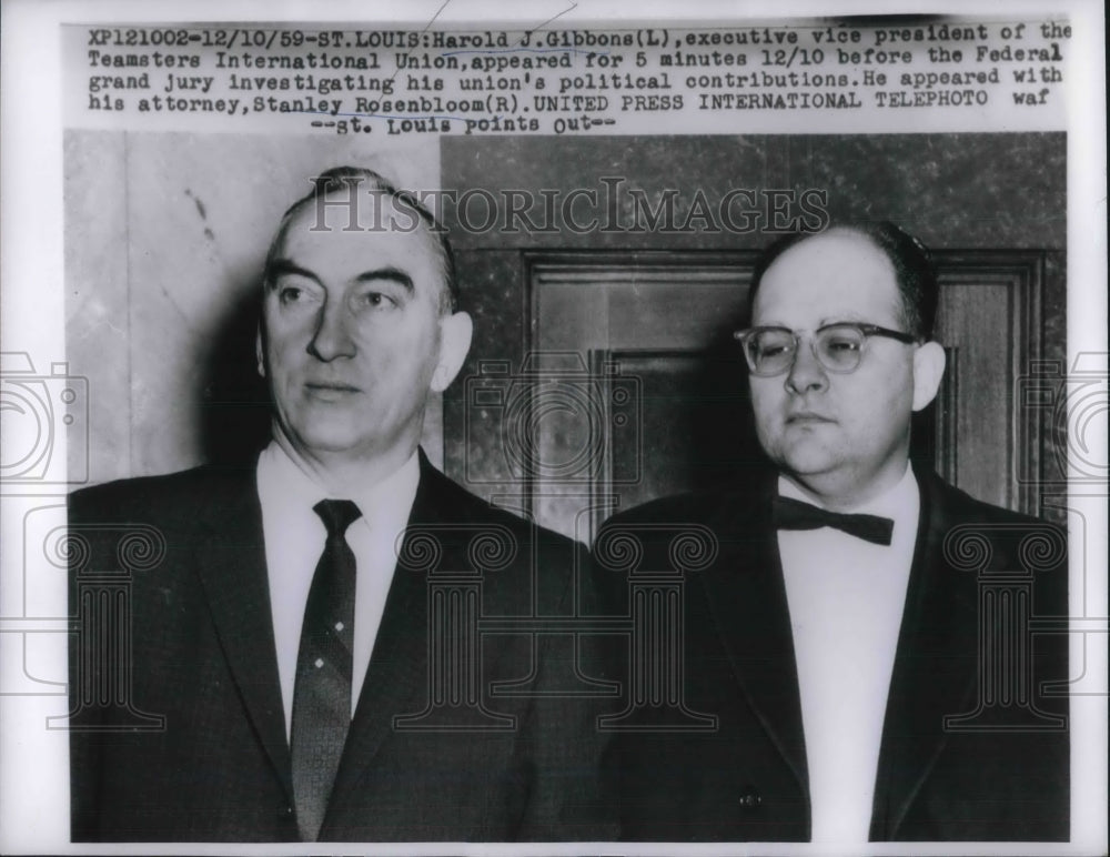 1959 Press Photo Jury investigates Union's Political contributions. - Historic Images