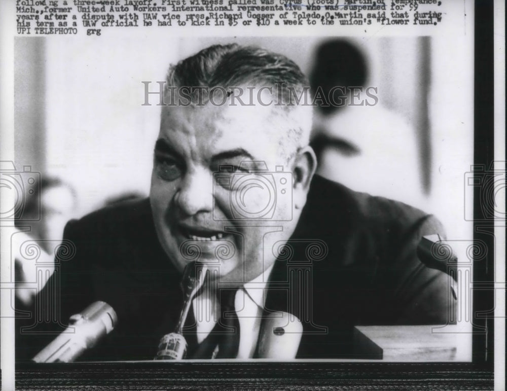 1959 Press Photo UAW Vice President Richard Gosser - Historic Images