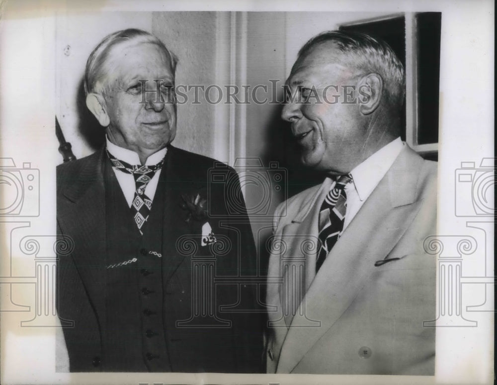 1940 Press Photo Senator Clyde R Hoey &amp; Rep Graham A Barden at White House - Historic Images