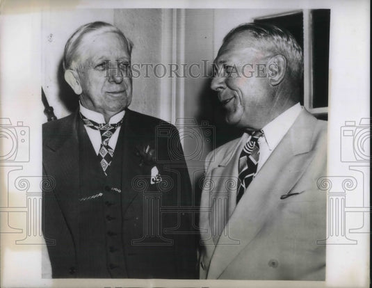 1940 Press Photo Senator Clyde R Hoey & Rep Graham A Barden at White House - Historic Images