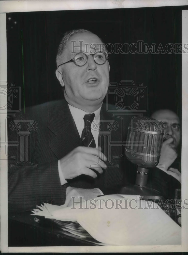 1947 D.C> Sec of Labor Lewis B Schwellenbach before Labor Comm. - Historic Images