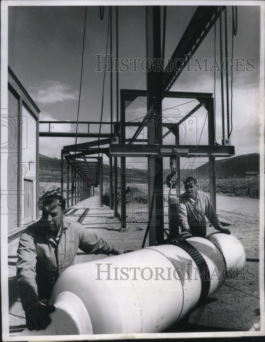 1961 Workmen at the Thiokol Chemical Co in Salt Lake City, Utah - Historic Images