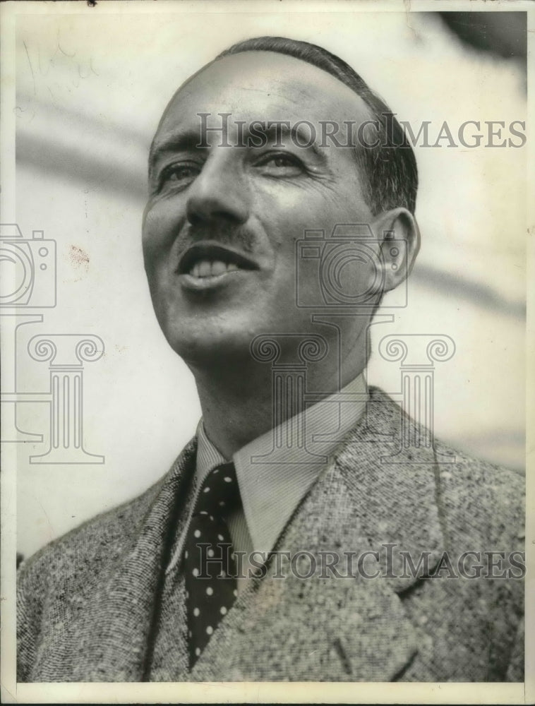 1937 Press Photo NYC, Belgian Amb  Premier Paul Van Zeeland - Historic Images