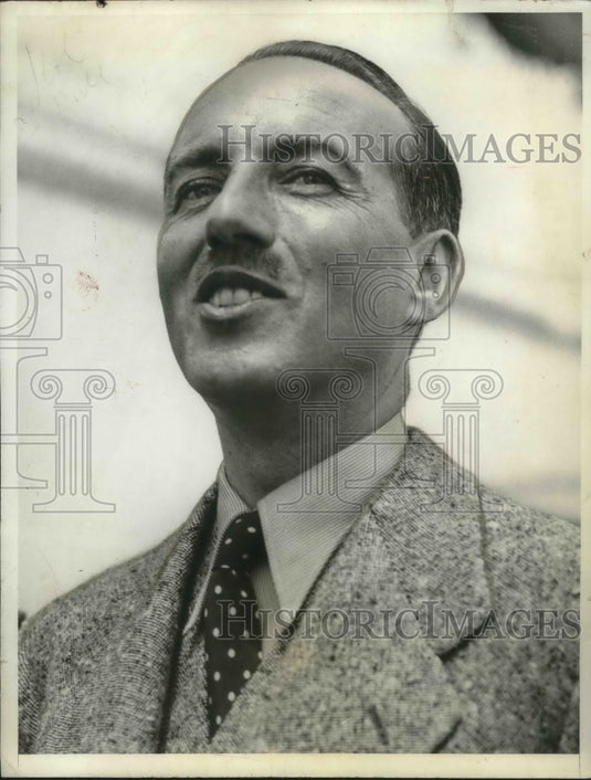 1937 Press Photo NYC, Belgian Amb  Premier Paul Van Zeeland - Historic Images