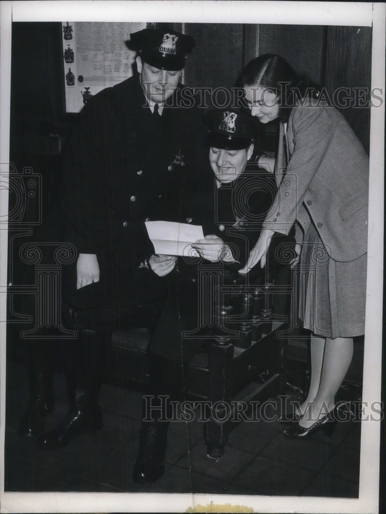 1946 Press Photo Chicago, Cops At Cunningham,Emmett O&#39;Beirne &amp; H Thatcher - Historic Images